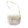 Shimmer Sequin Fur Bag Lilac